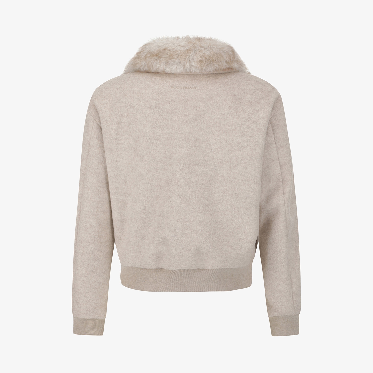 Southcross Fox-Fur Collar Wool Zip-Up Jacket_BE