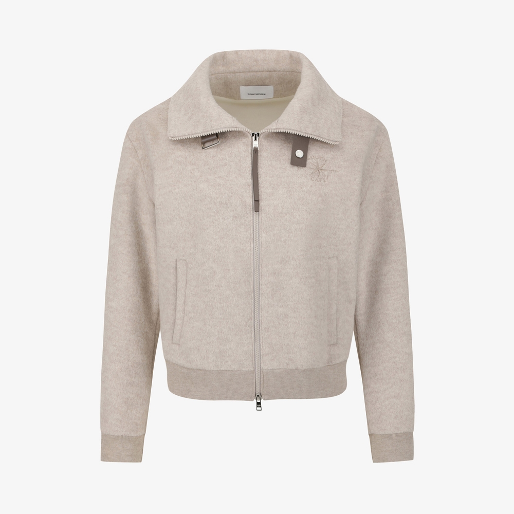 Southcross Fox-Fur Collar Wool Zip-Up Jacket_BE