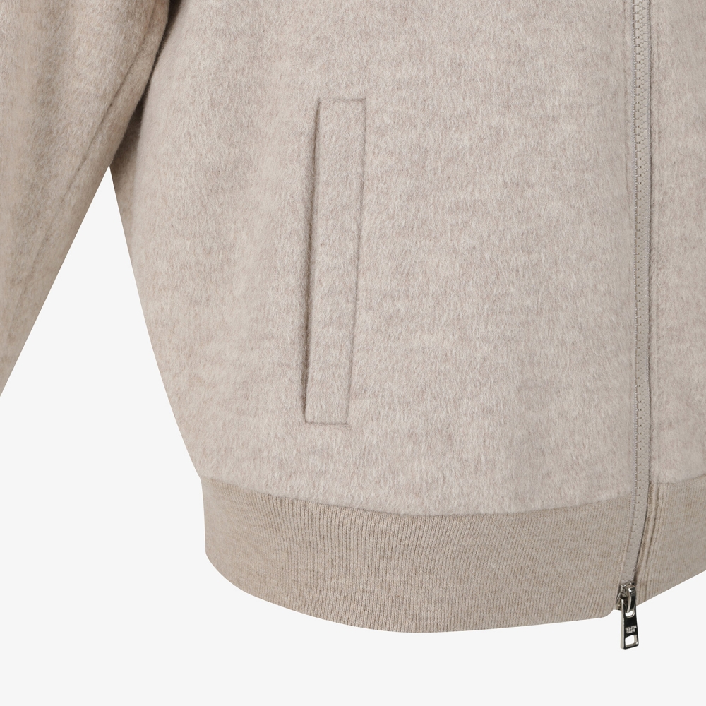 Southcross Fox-Fur Collar Wool Zip-Up Jacket_BE