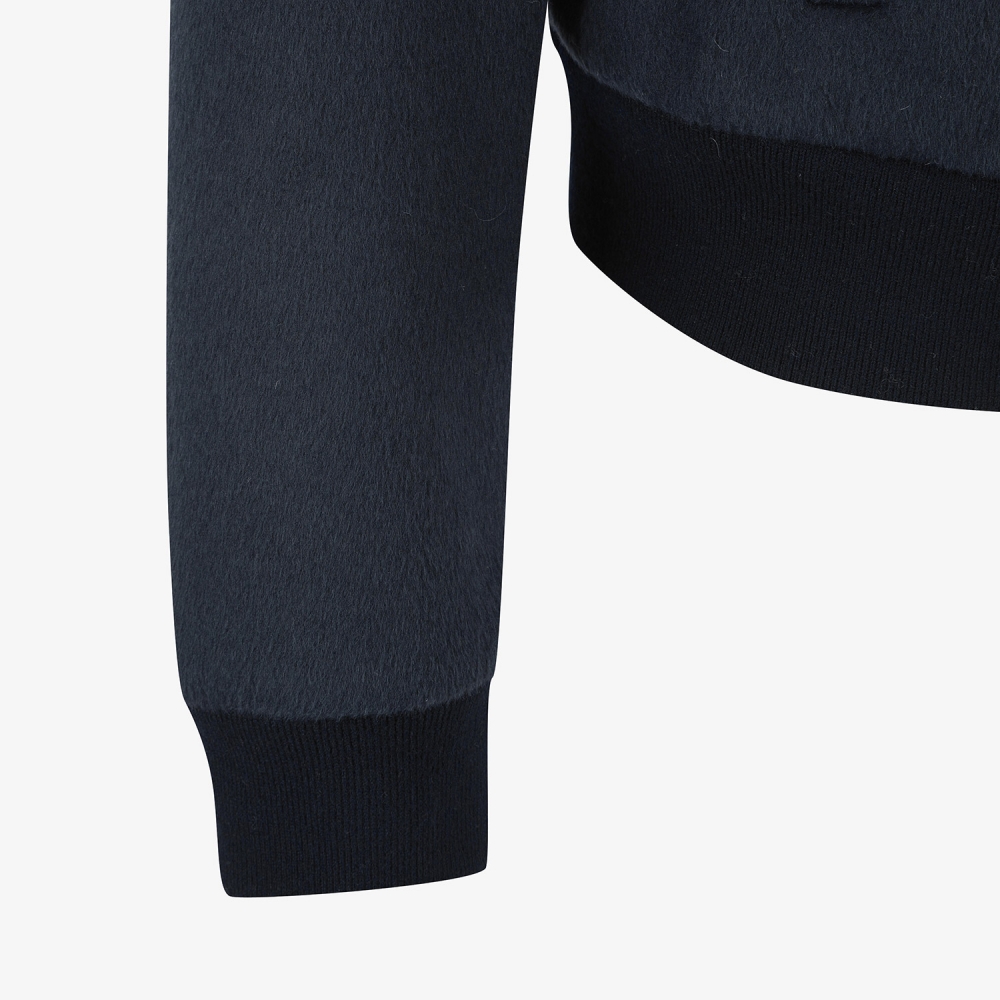 Southcross Fox-Fur Collar Wool Zip-Up Jacket_DA