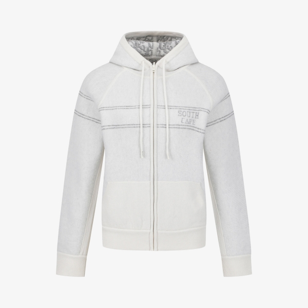 Reversible Jacquard Knit Hooded Zip-Up_IV