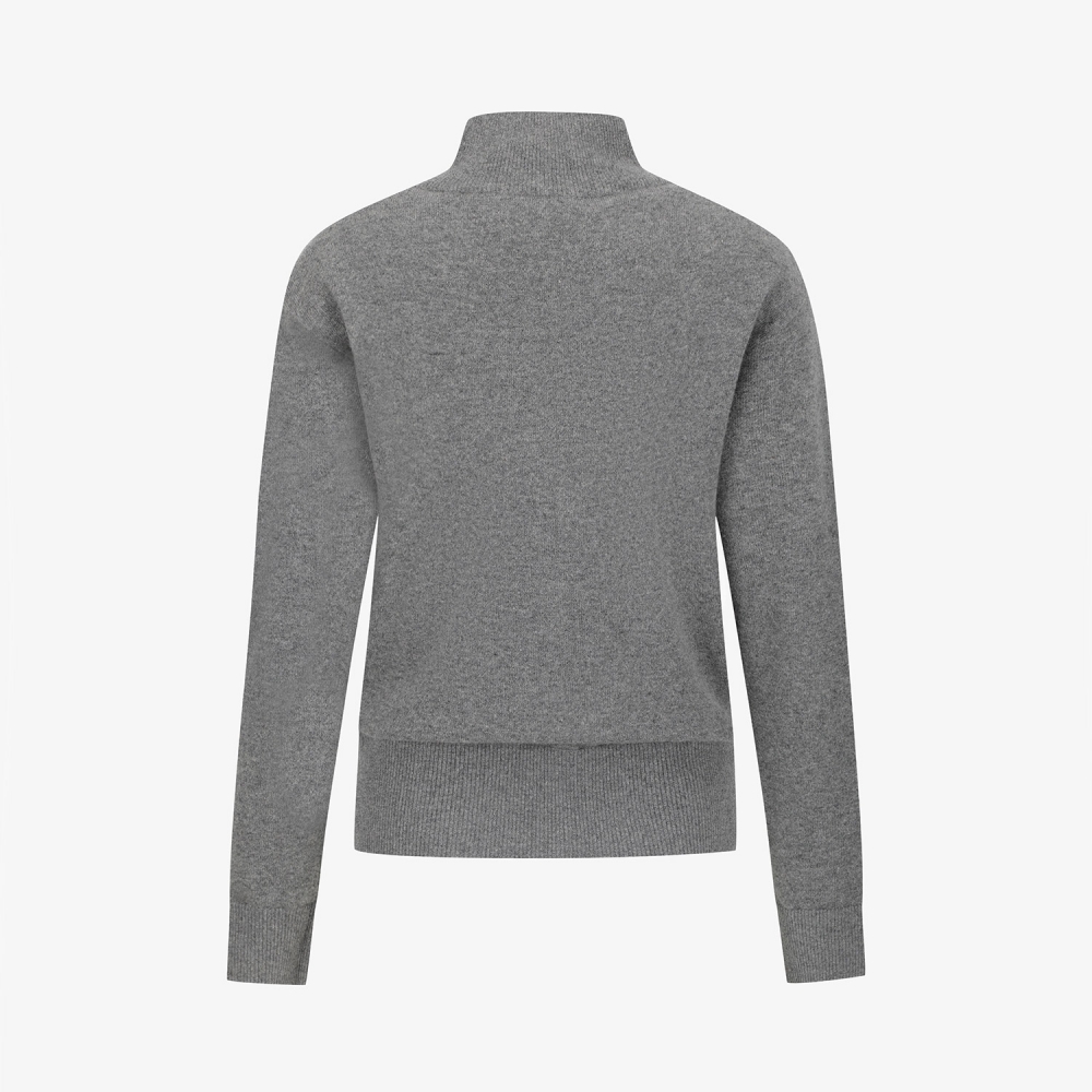 Windproof Cashmere Mockneck Knit Pullover_GY
