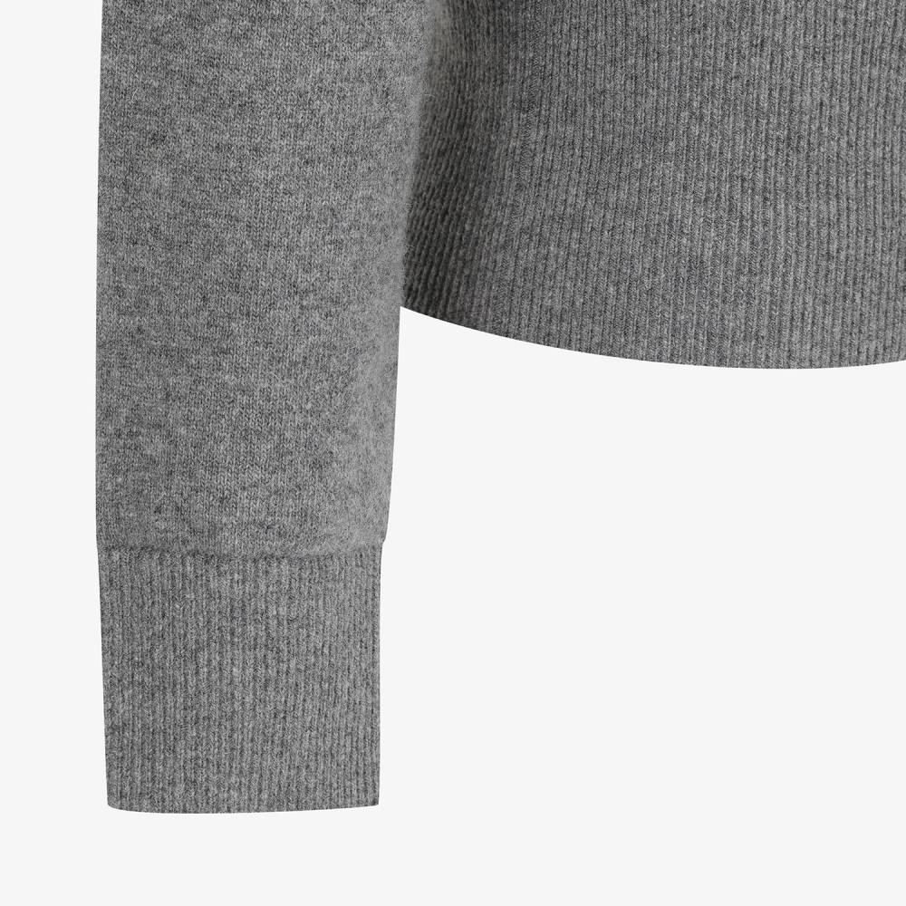 Windproof Cashmere Mockneck Knit Pullover_GY