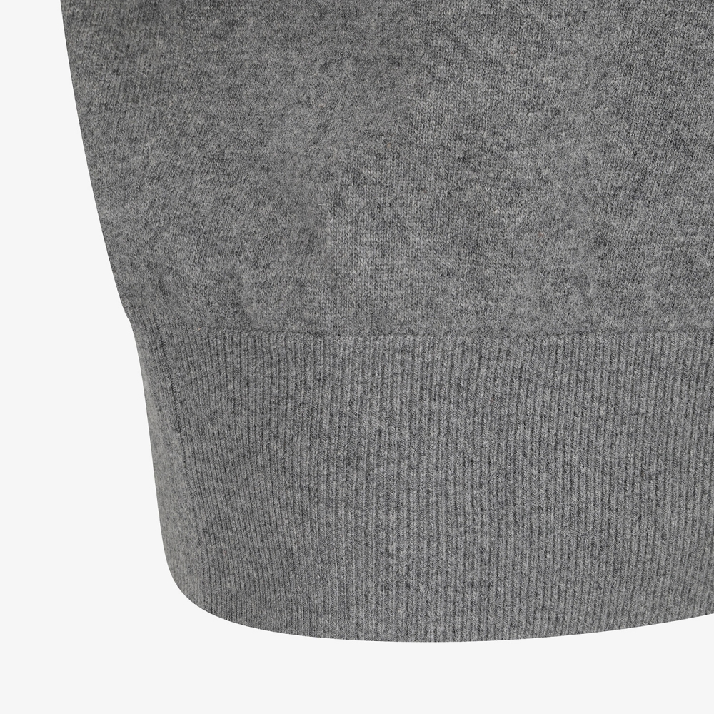 Windproof Cashmere Mockneck Knit Pullover_GY