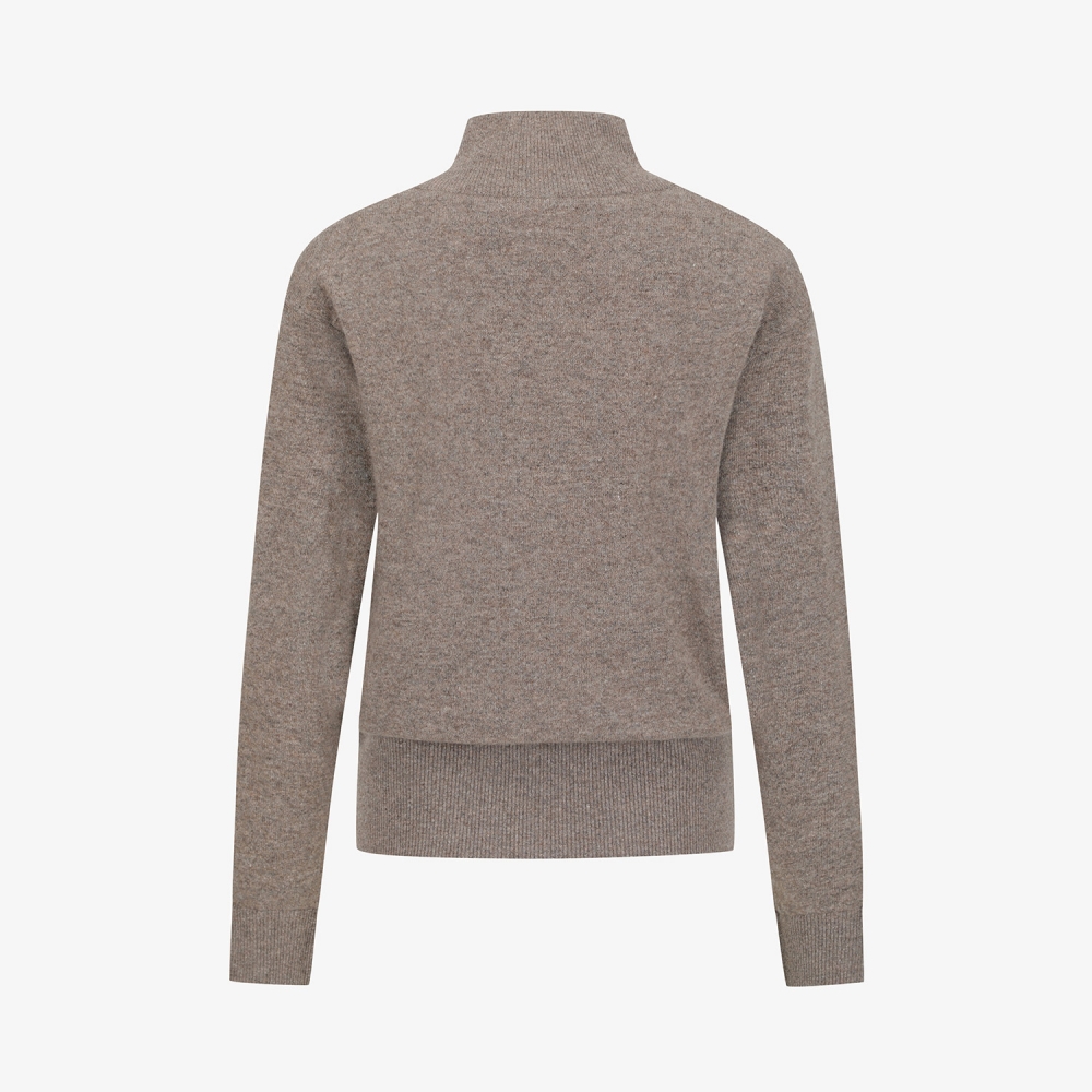 Windproof Cashmere Mockneck Knit Pullover_ME
