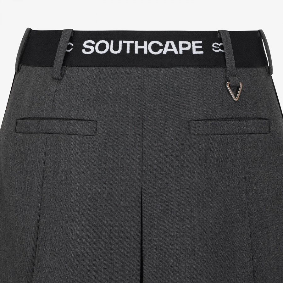 Wool Melange Panel Detail Skirt_CG