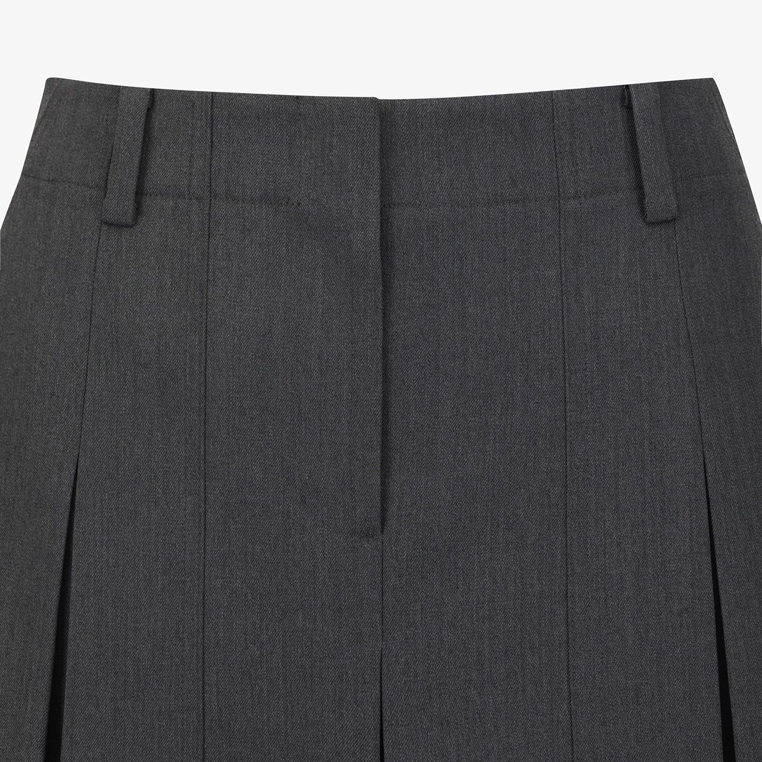 Wool Melange Panel Detail Skirt_CG