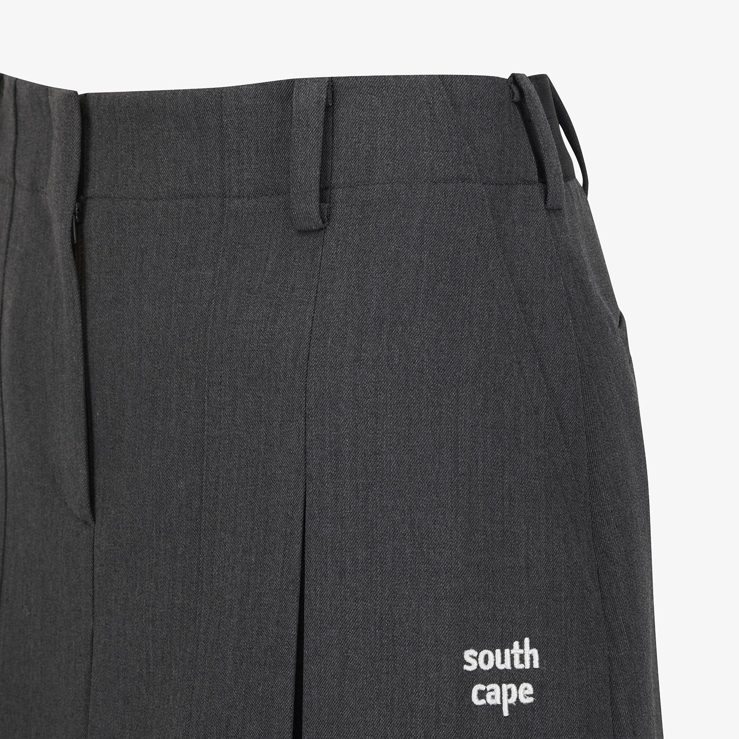 Wool Melange Panel Detail Skirt_CG