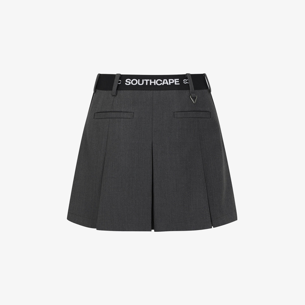 Wool Melange Panel Detail Skirt_CG