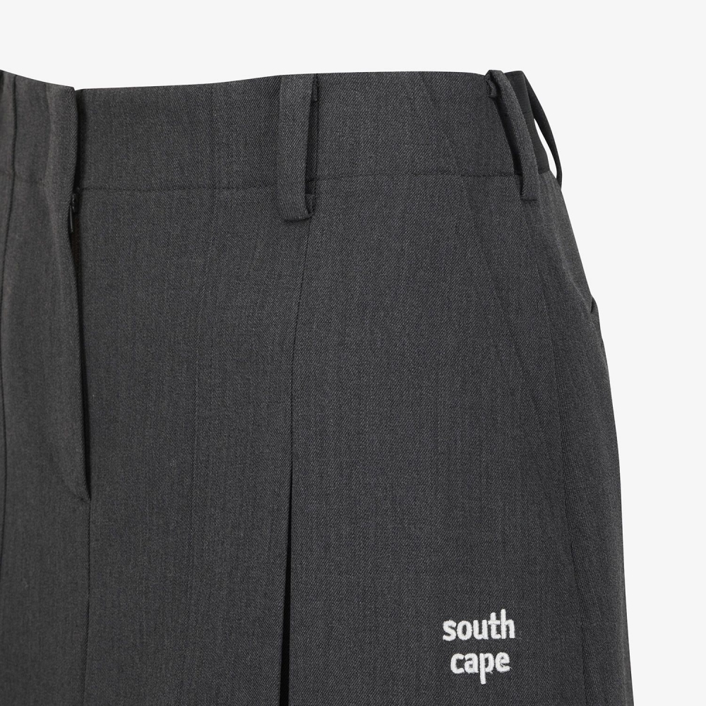 Wool Melange Panel Detail Skirt_CG