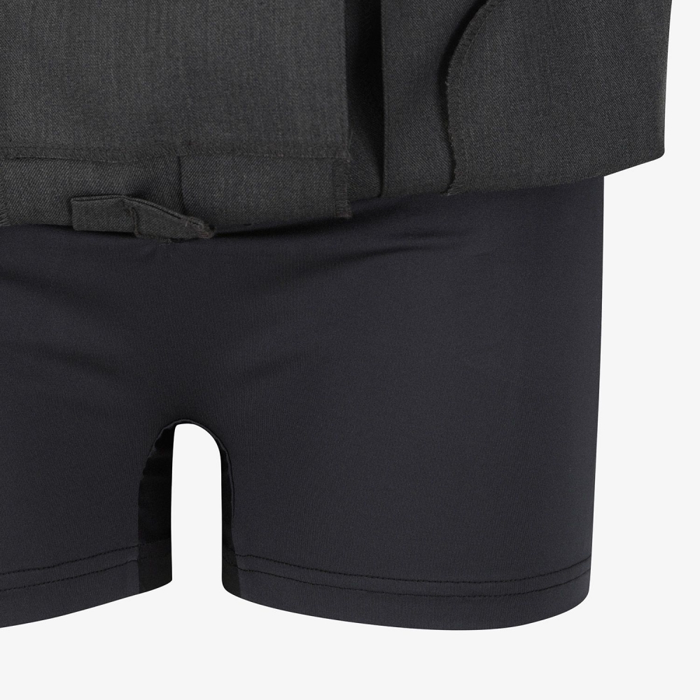 Wool Melange Panel Detail Skirt_CG