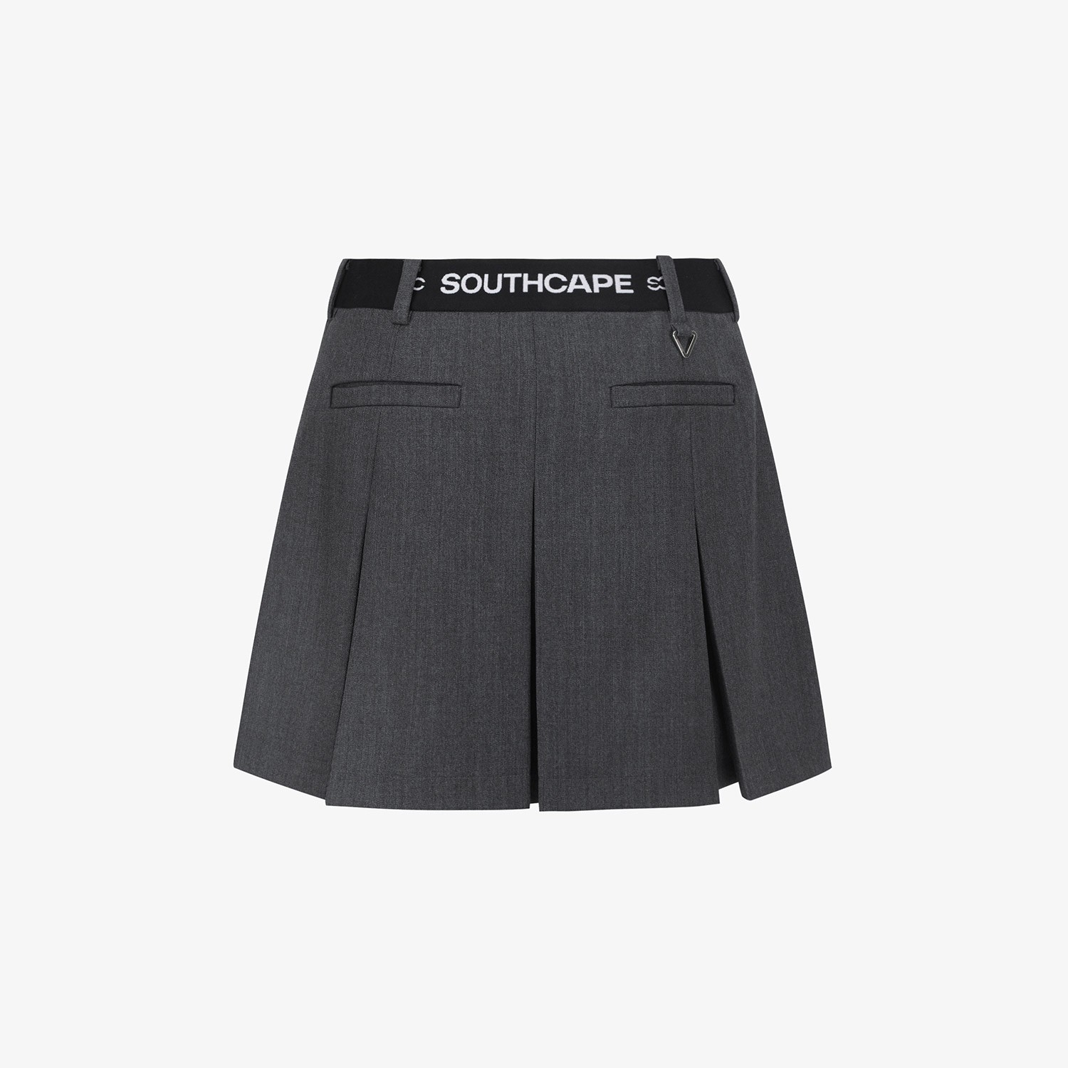 Wool Melange Panel Detail Skirt_GY
