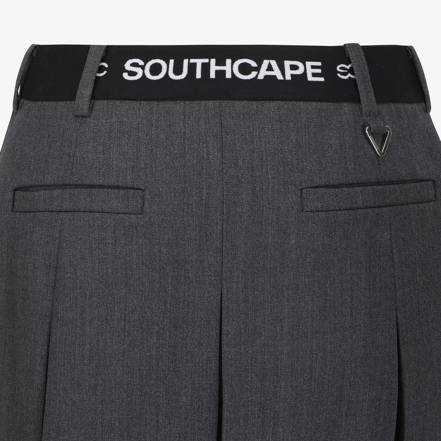 Wool Melange Panel Detail Skirt_GY