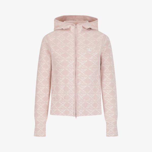 Volante Jacquard Knit Hooded Zip-Up_LP