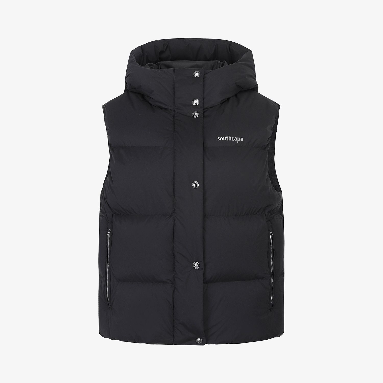 Voluminous Goose Down Hooded Vest_BK