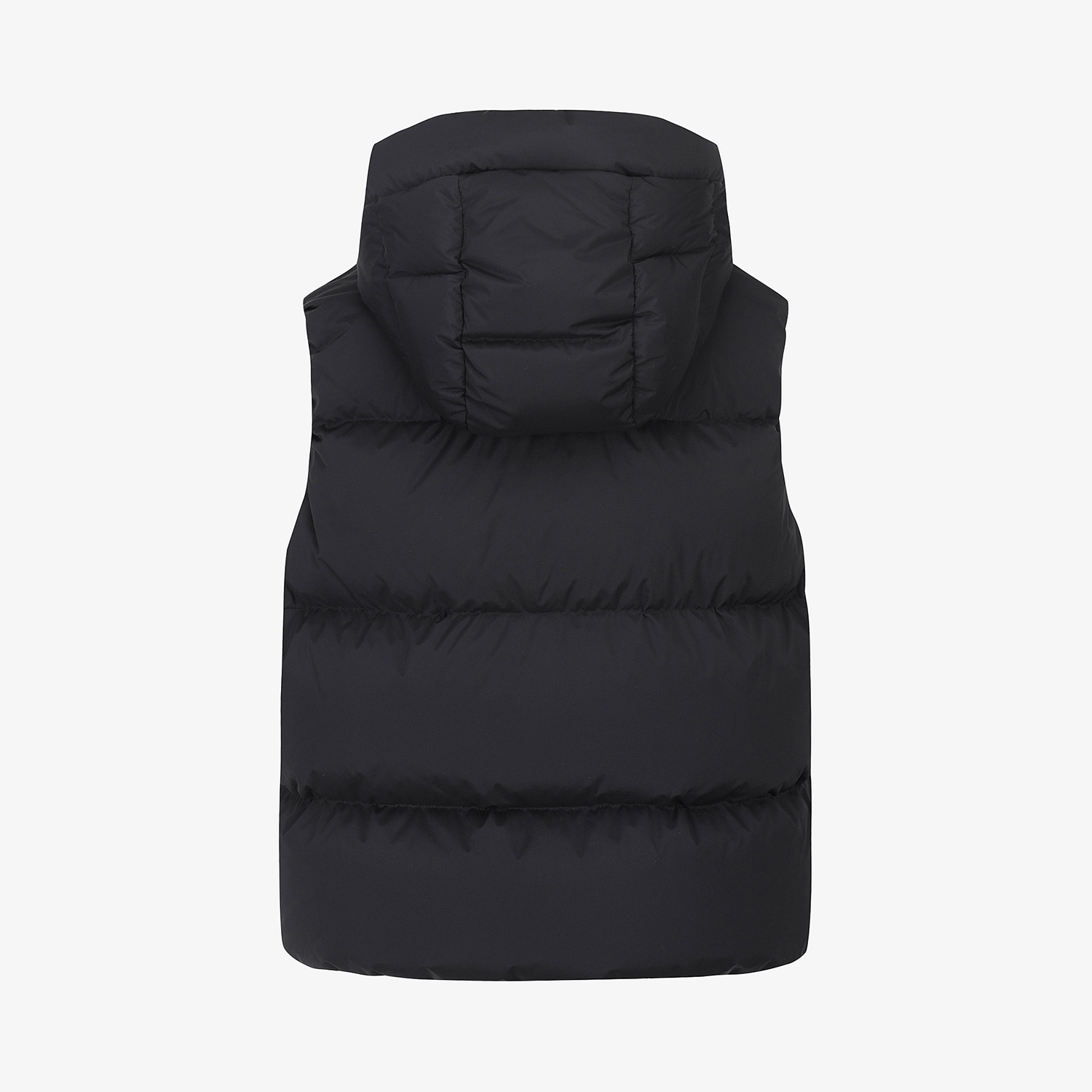Voluminous Goose Down Hooded Vest_BK