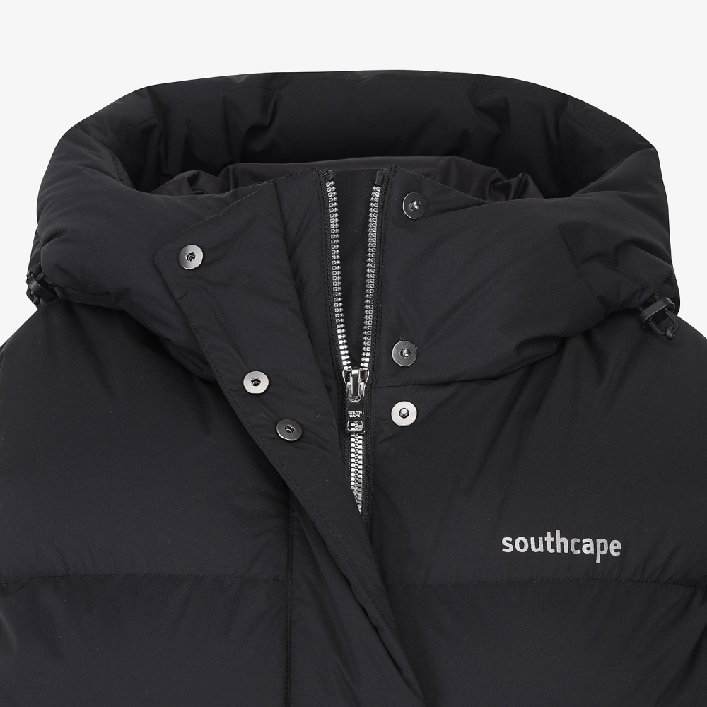Voluminous Goose Down Hooded Vest_BK