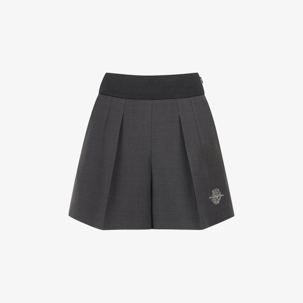 Southcross Wool Pintuck Half Shorts_DG