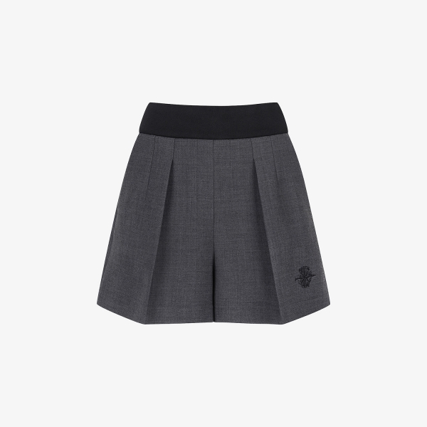 Southcross Wool Pintuck Half Shorts_GY