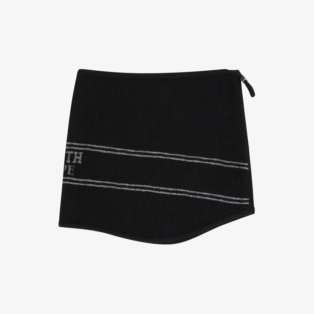 Reversible Knit Neck Warmer_BK