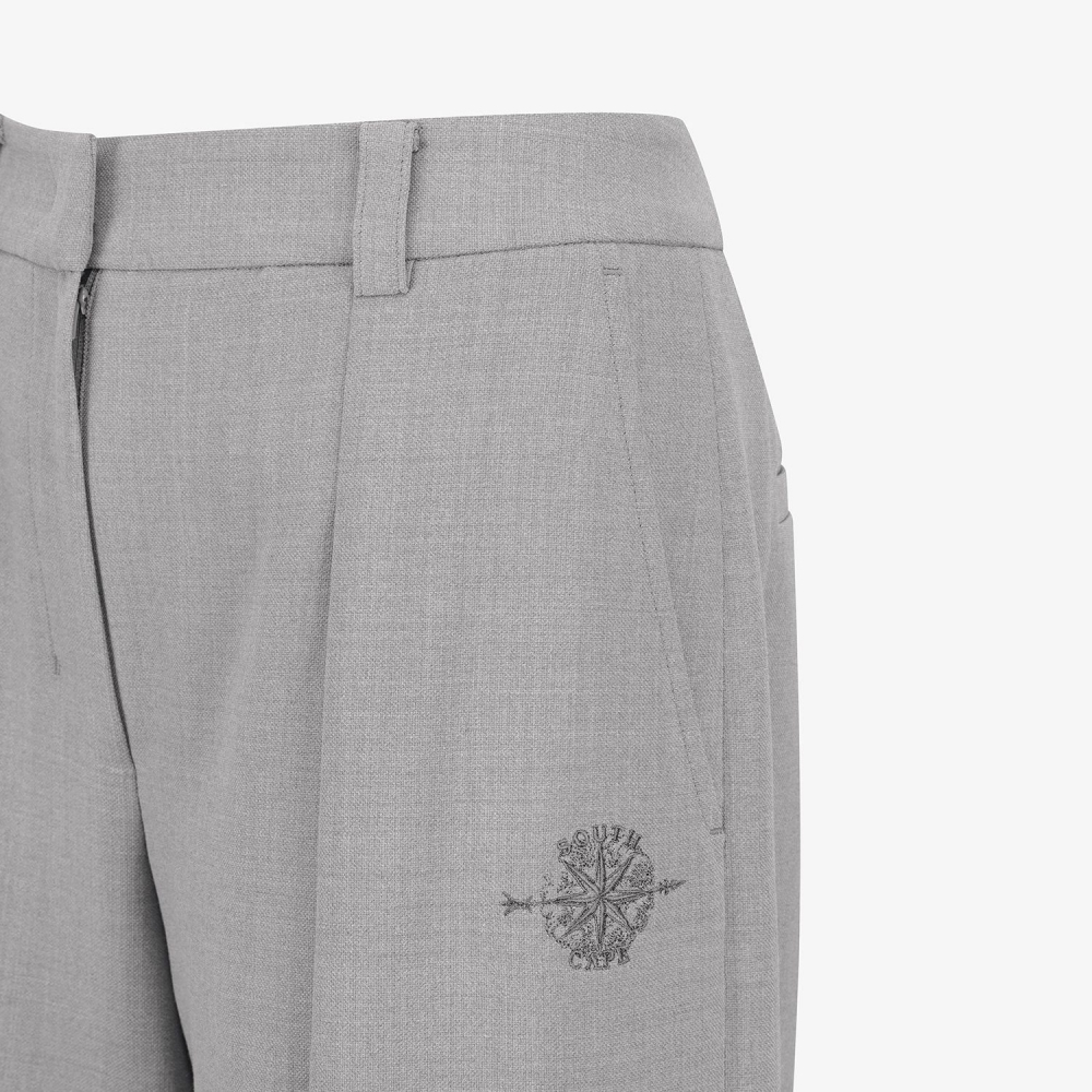 Southcross Pin-Tuck Wide Pants_GY