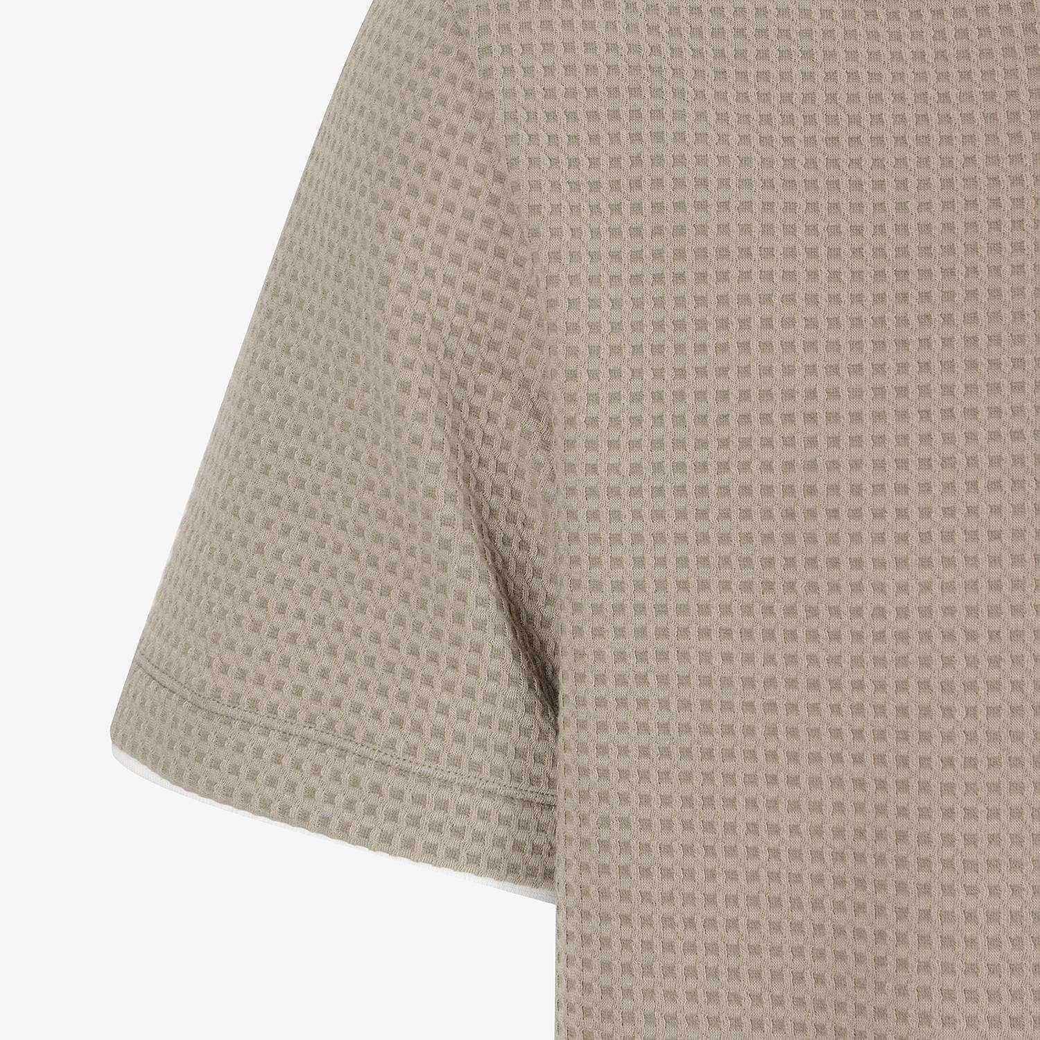 Southcross Open-Collar Waffle Knit T-Shirt_KE