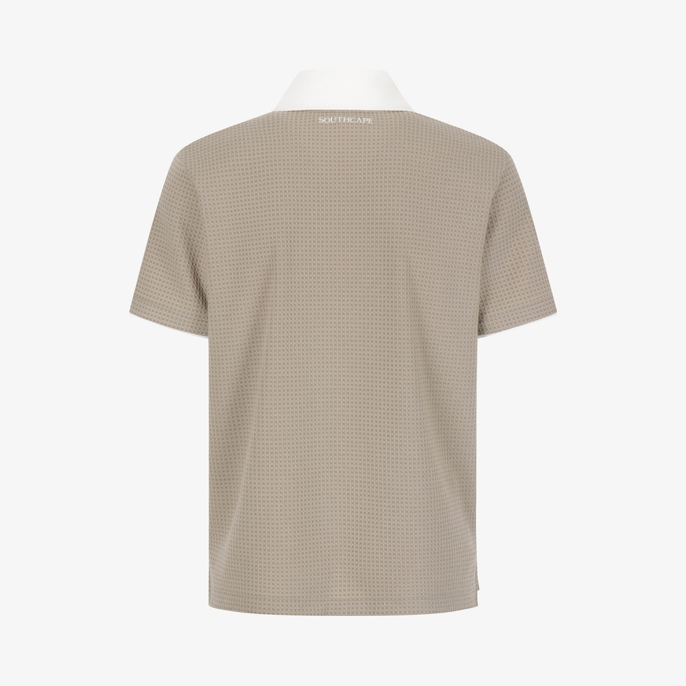 Southcross Open-Collar Waffle Knit T-Shirt_KE