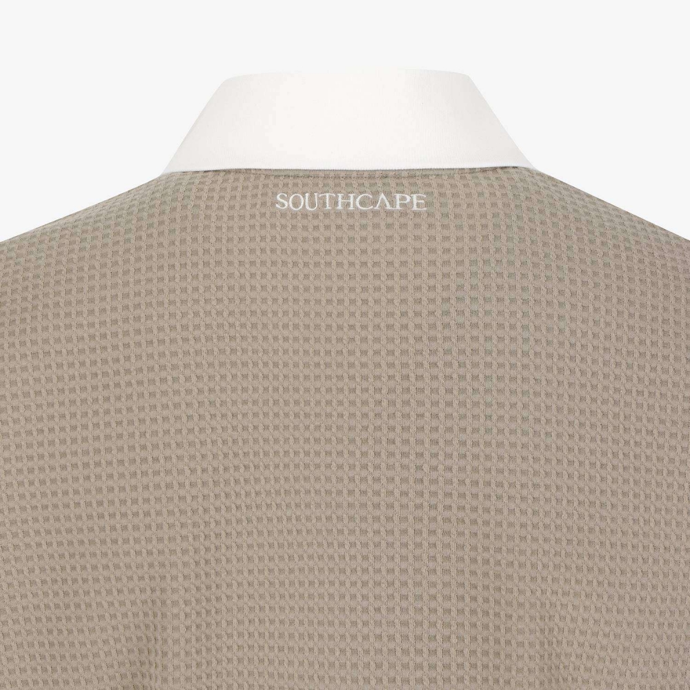 Southcross Open-Collar Waffle Knit T-Shirt_KE