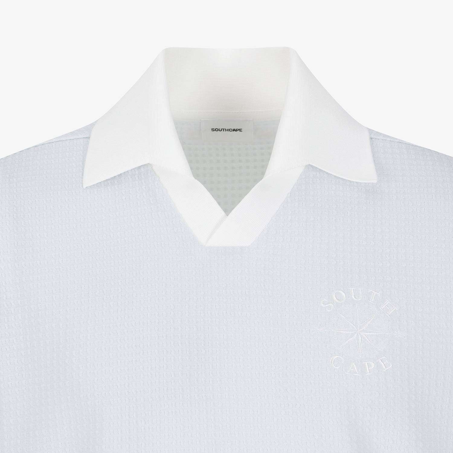 Southcross Open-Collar Waffle Knit T-Shirt_SK