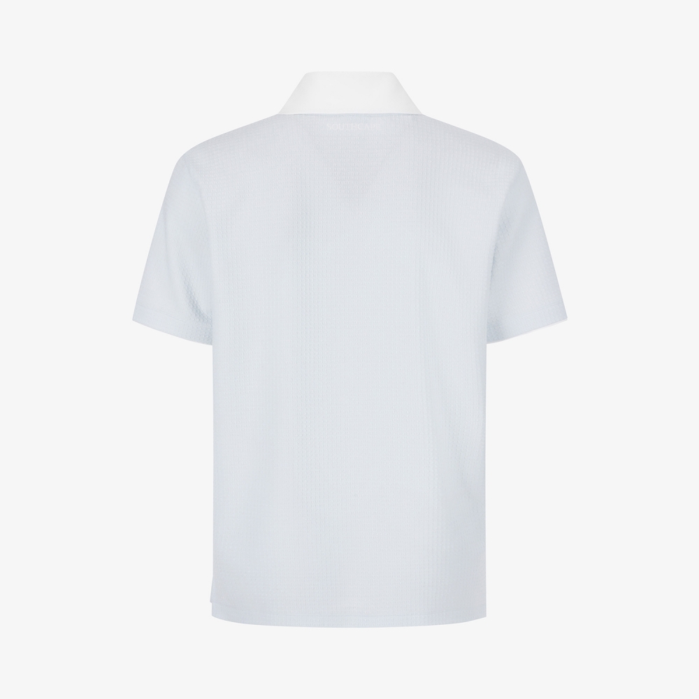 Southcross Open-Collar Waffle Knit T-Shirt_SK