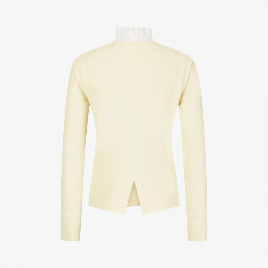 Southcross Frill Mock-Neck Back Slit T-Shirt_LY