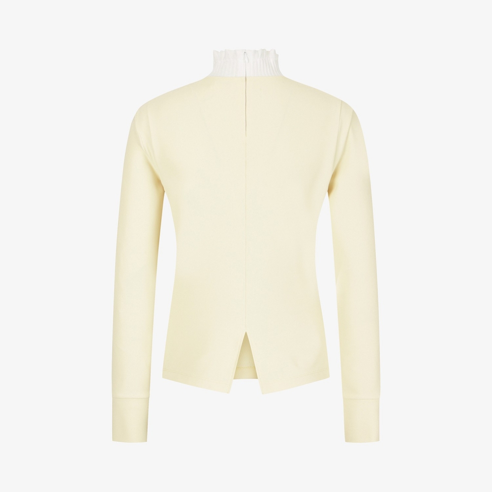 Southcross Frill Mock-Neck Back Slit T-Shirt_LY
