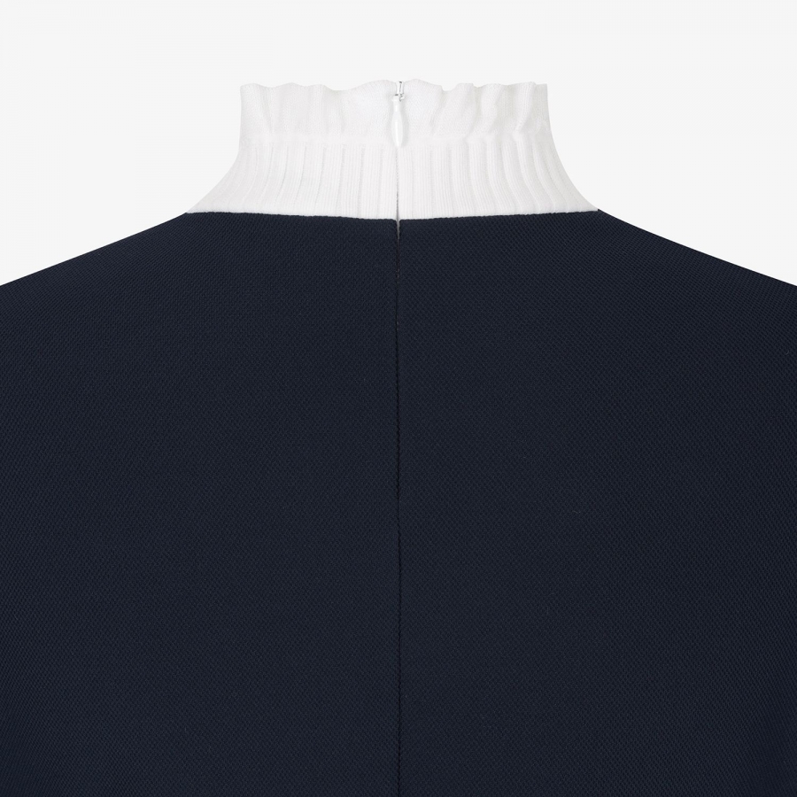 Southcross Frill Mock-Neck Back Slit T-Shirt_NA