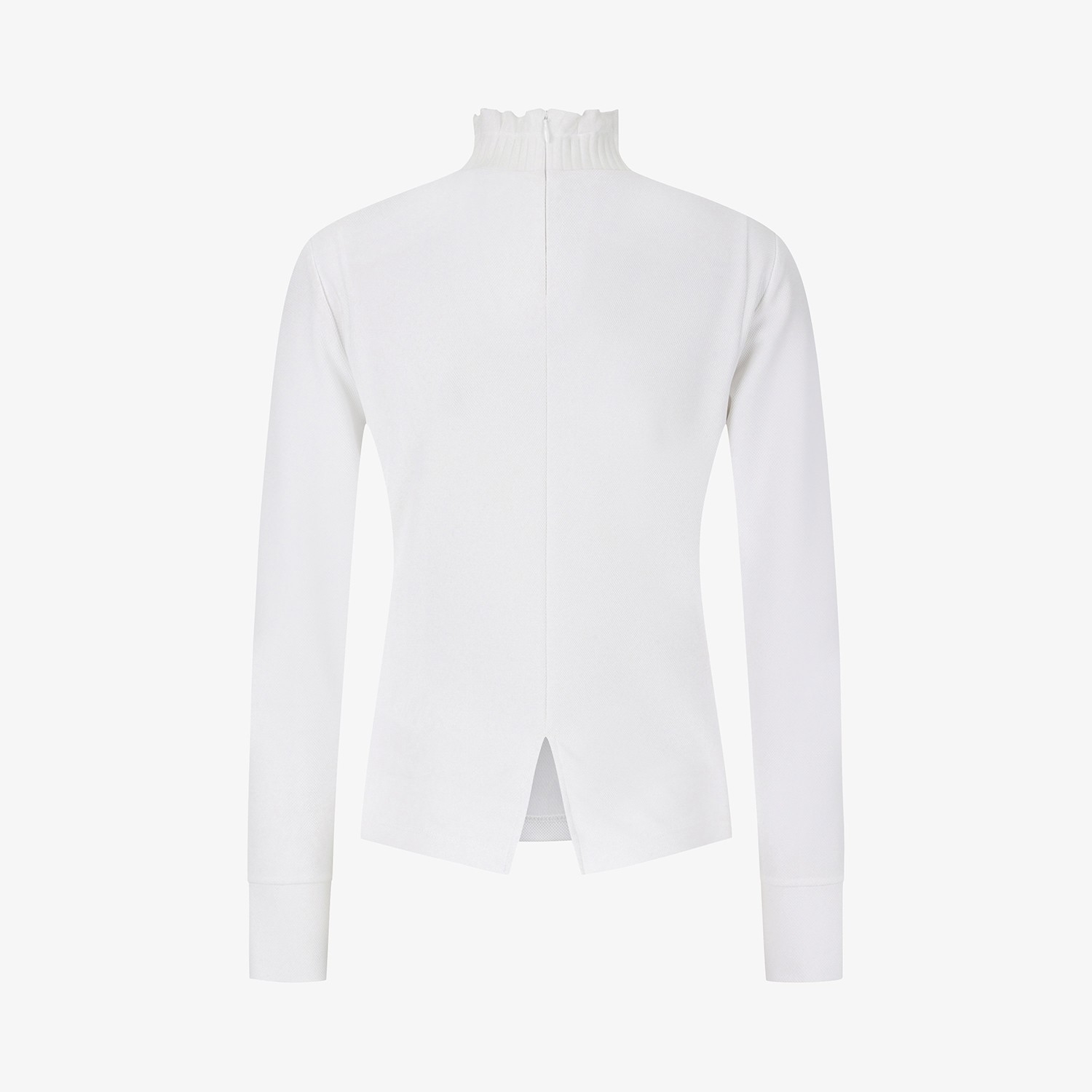 Southcross Frill Mock-Neck Back Slit T-Shirt_WT