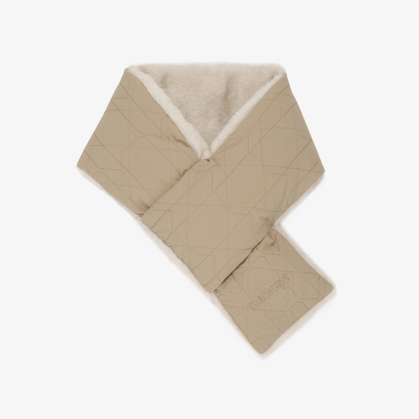 Quilted Fur Reversible Neck Warmer_BE