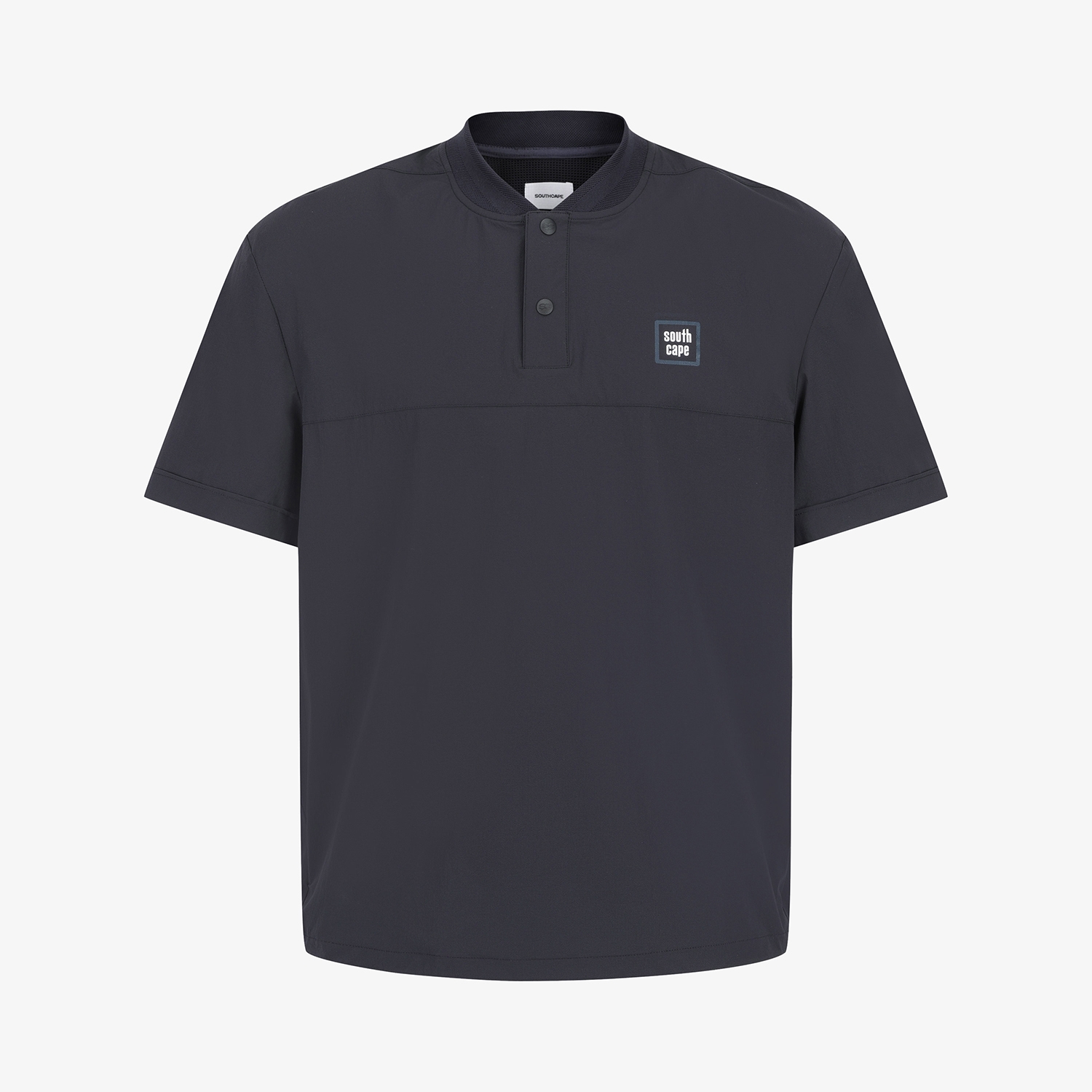 Baseball Collar Short-Sleeve Shirt_DA