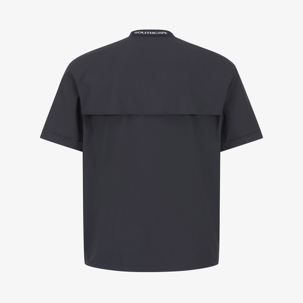 Baseball Collar Short-Sleeve Shirt_DA
