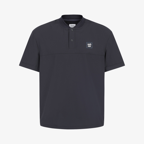 Baseball Collar Short-Sleeve Shirt_DA