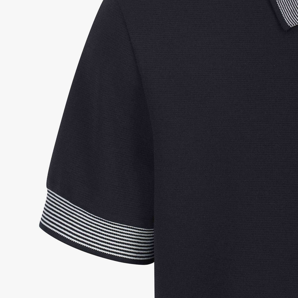 Southcross Sleeve Stripe Half-Zip Shirt_BK