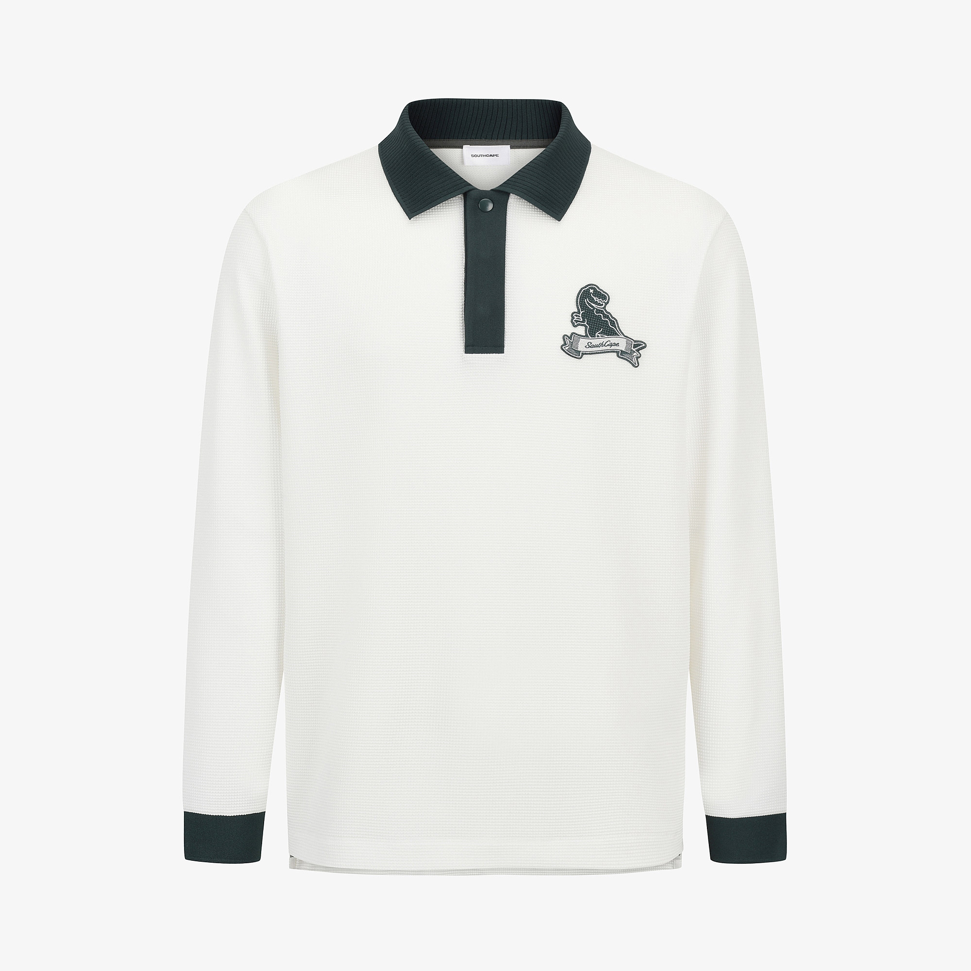 Buddy Embossed-Touch Collar T-Shirt_WT