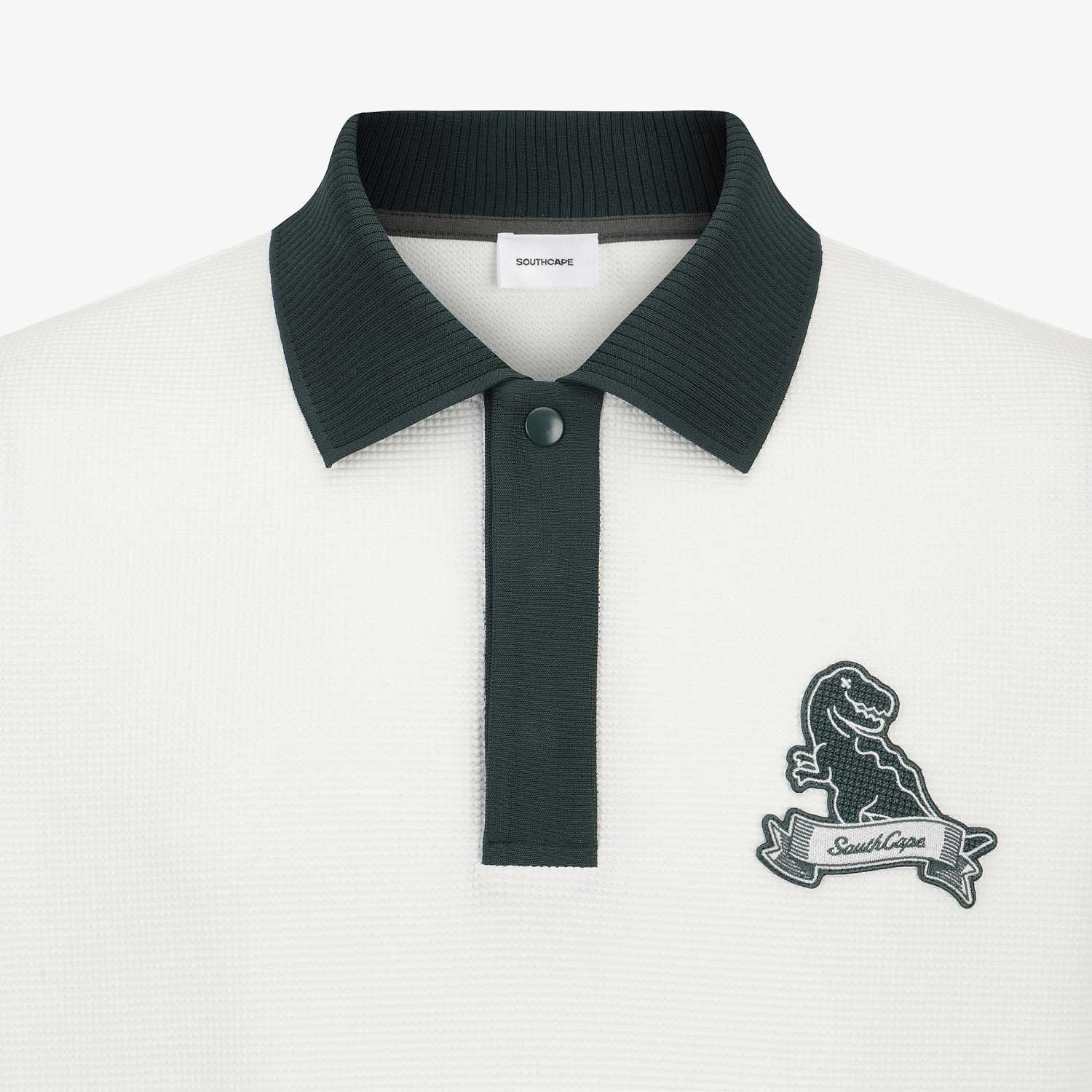 Buddy Embossed-Touch Collar T-Shirt_WT