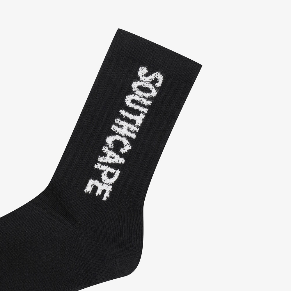 Lettering Logo Socks_BK