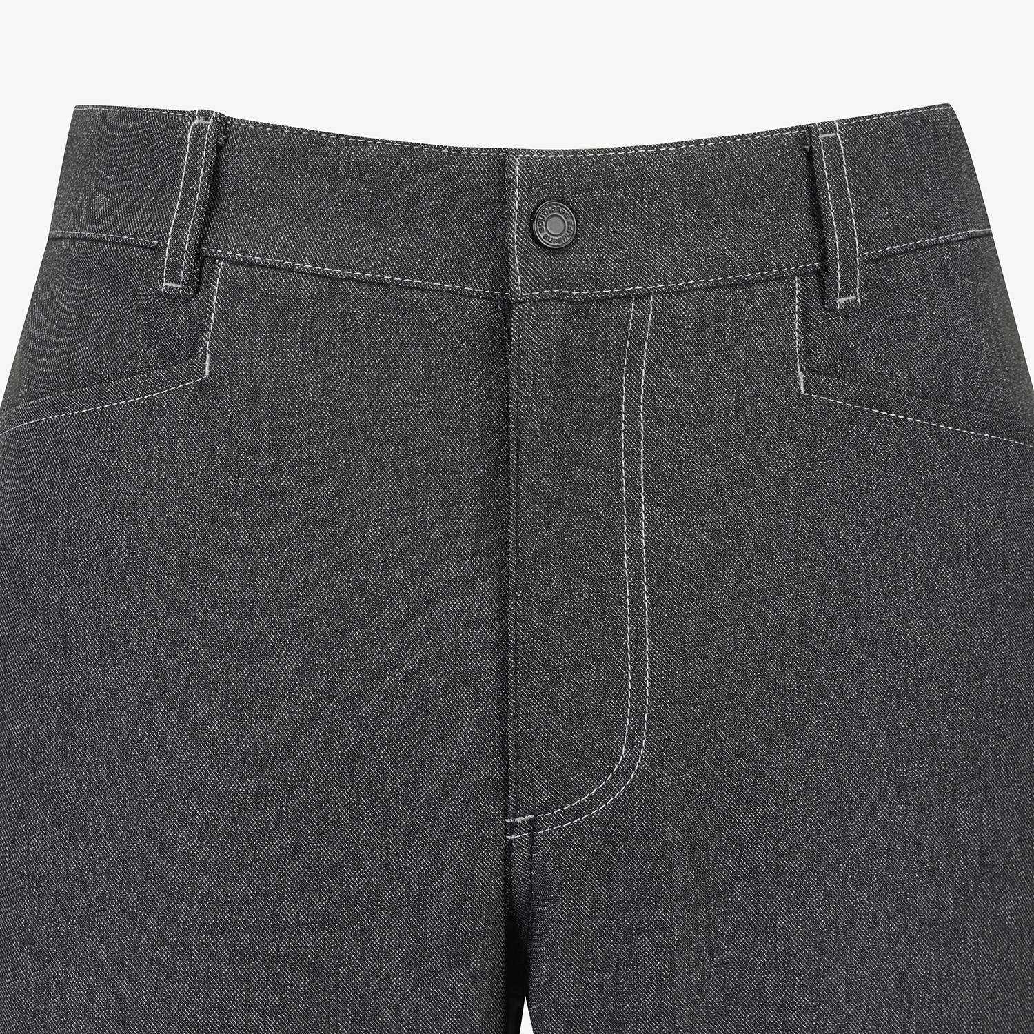 Denim-Like Regular Fit Pants_BK