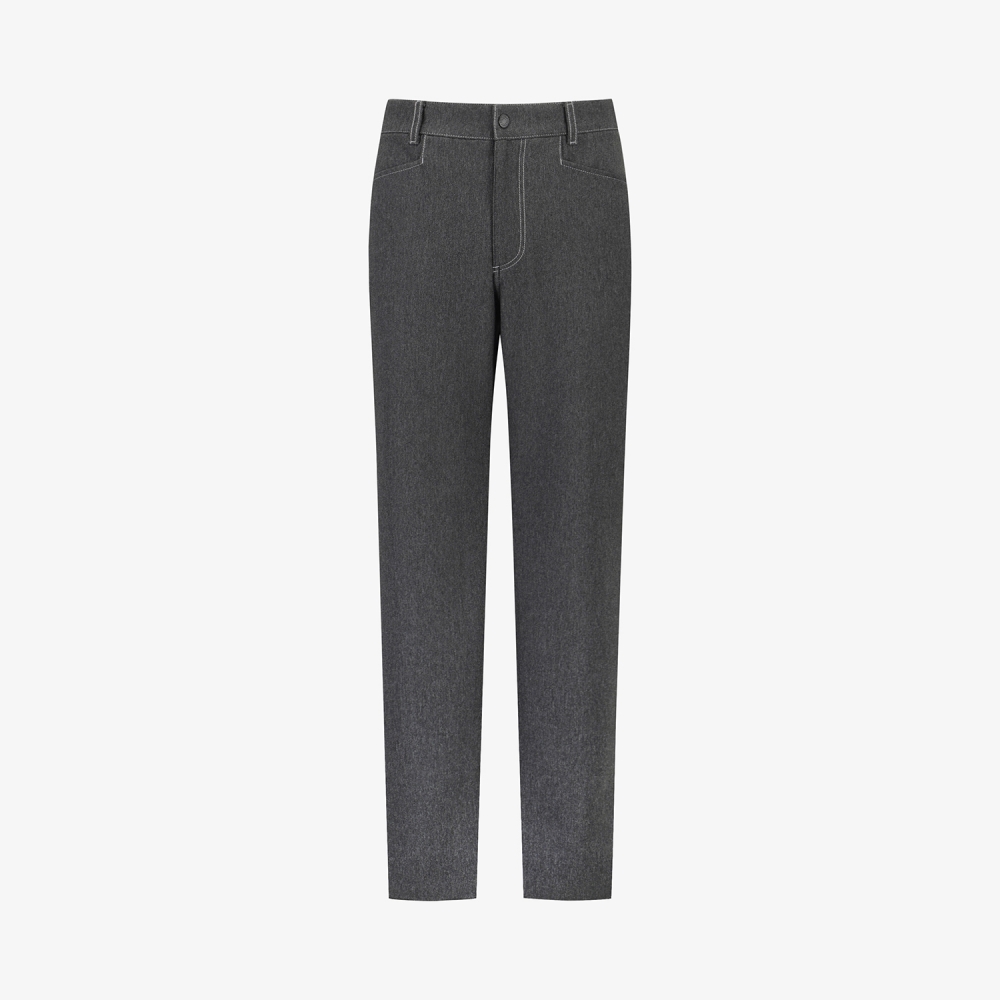 Denim-Like Regular Fit Pants_BK