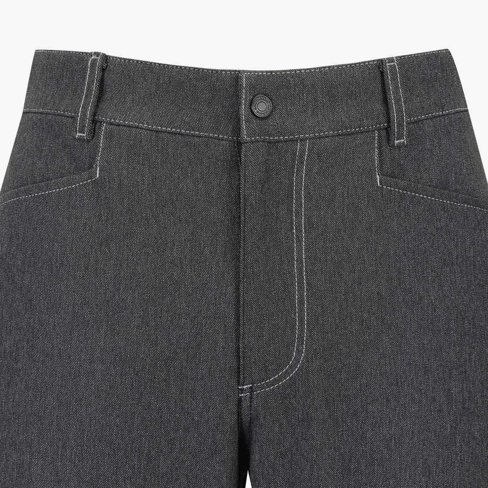 Denim-Like Regular Fit Pants_BK