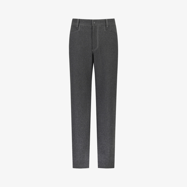 Denim-Like Regular Fit Pants_BK