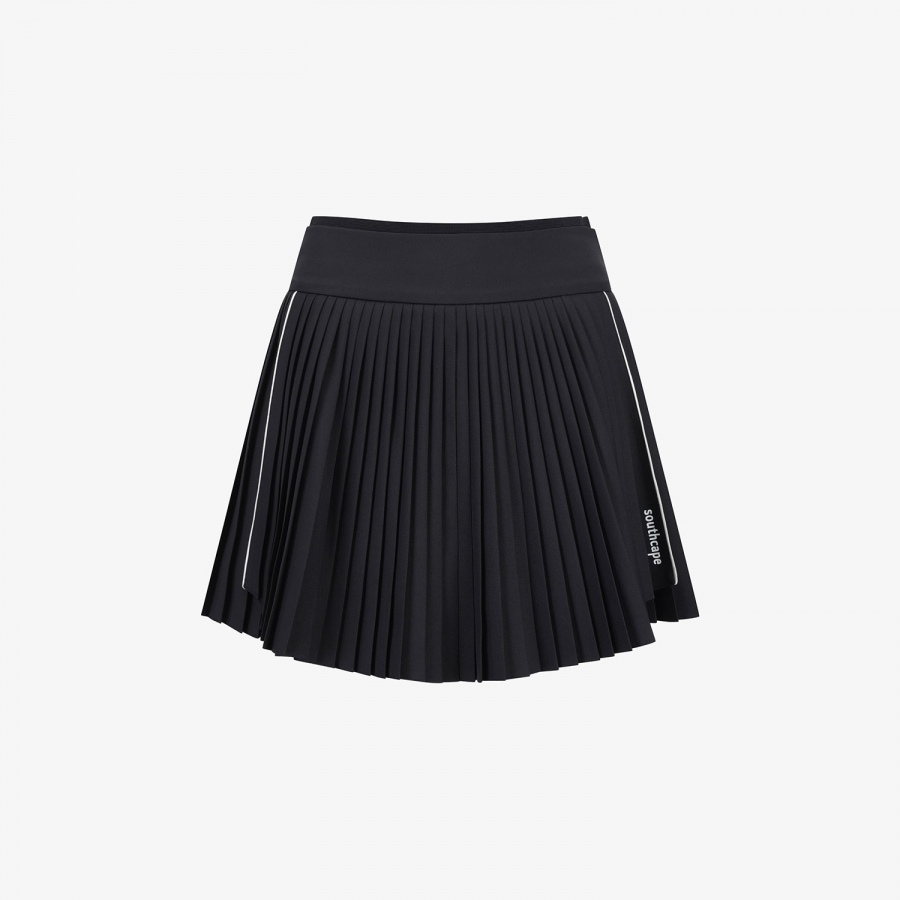 Logo Flared Pleated Skirt_DA