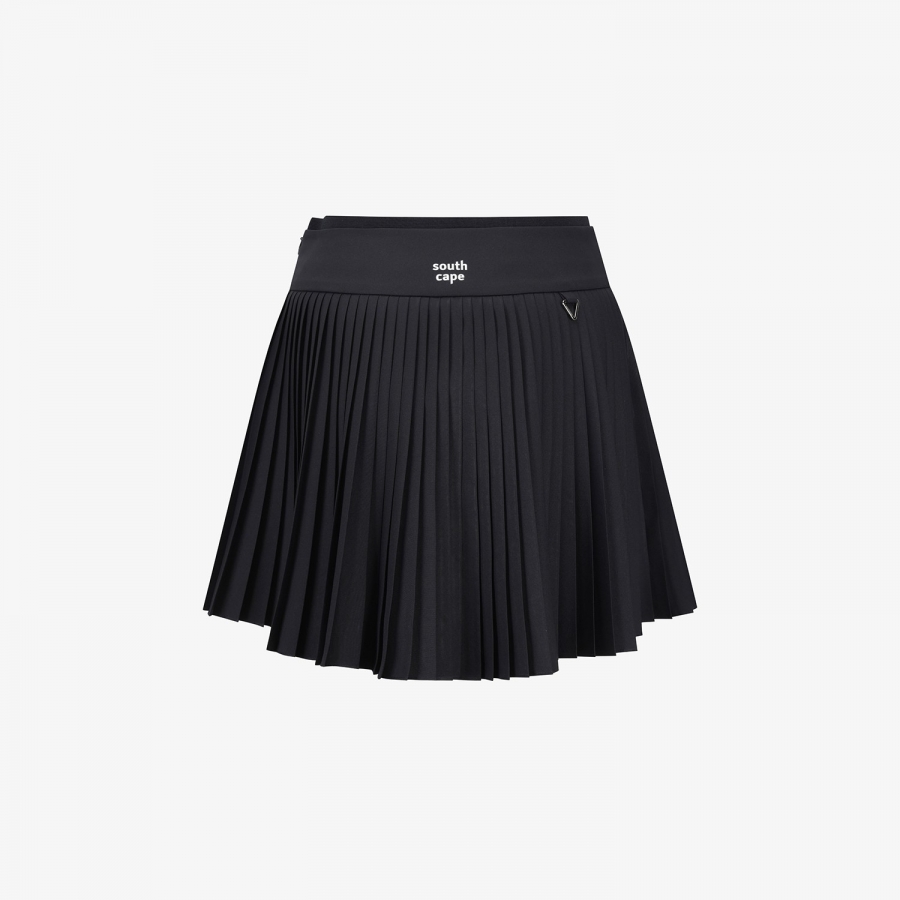 Logo Flared Pleated Skirt_DA