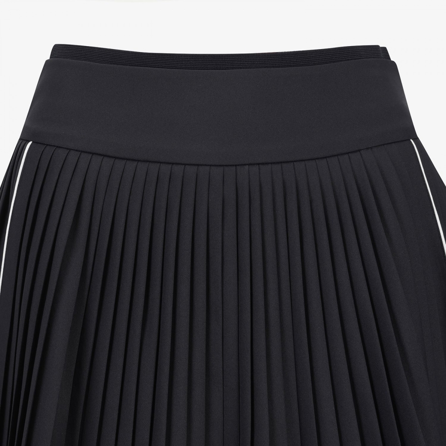 Logo Flared Pleated Skirt_DA