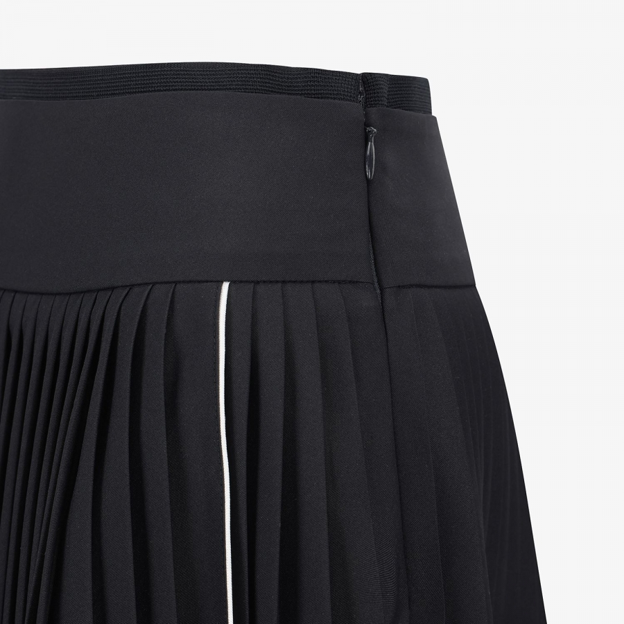 Logo Flared Pleated Skirt_DA